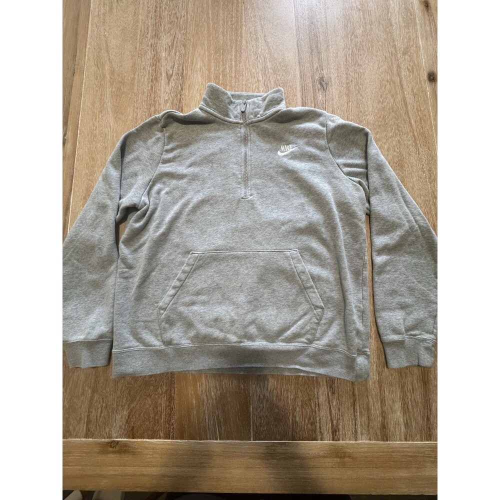 Nike Sportswear Club Fleece Women's 1/2 Zip Pullover Gray Large DQ5838-063